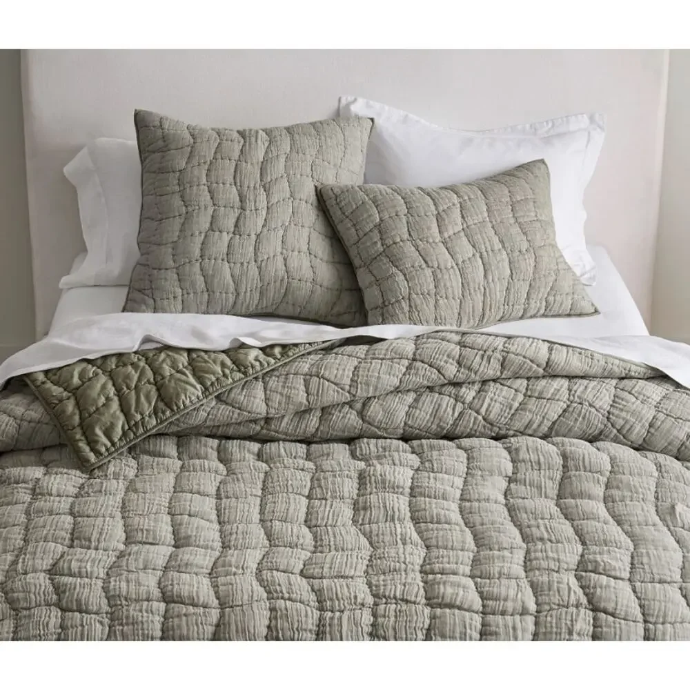Pottery Barn Cotton Cross Stitch Quilted Sham Standard $59.50